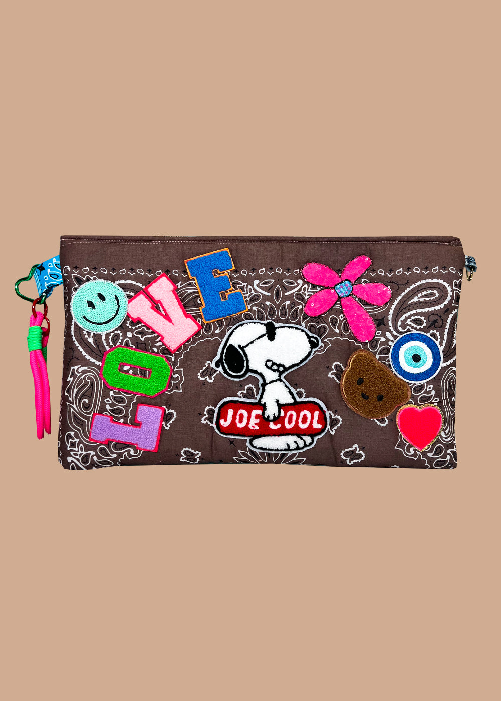 Bandana Brown Clutch